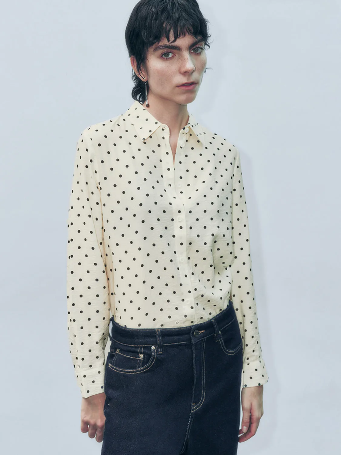 Polka Dot Button Up Shirts