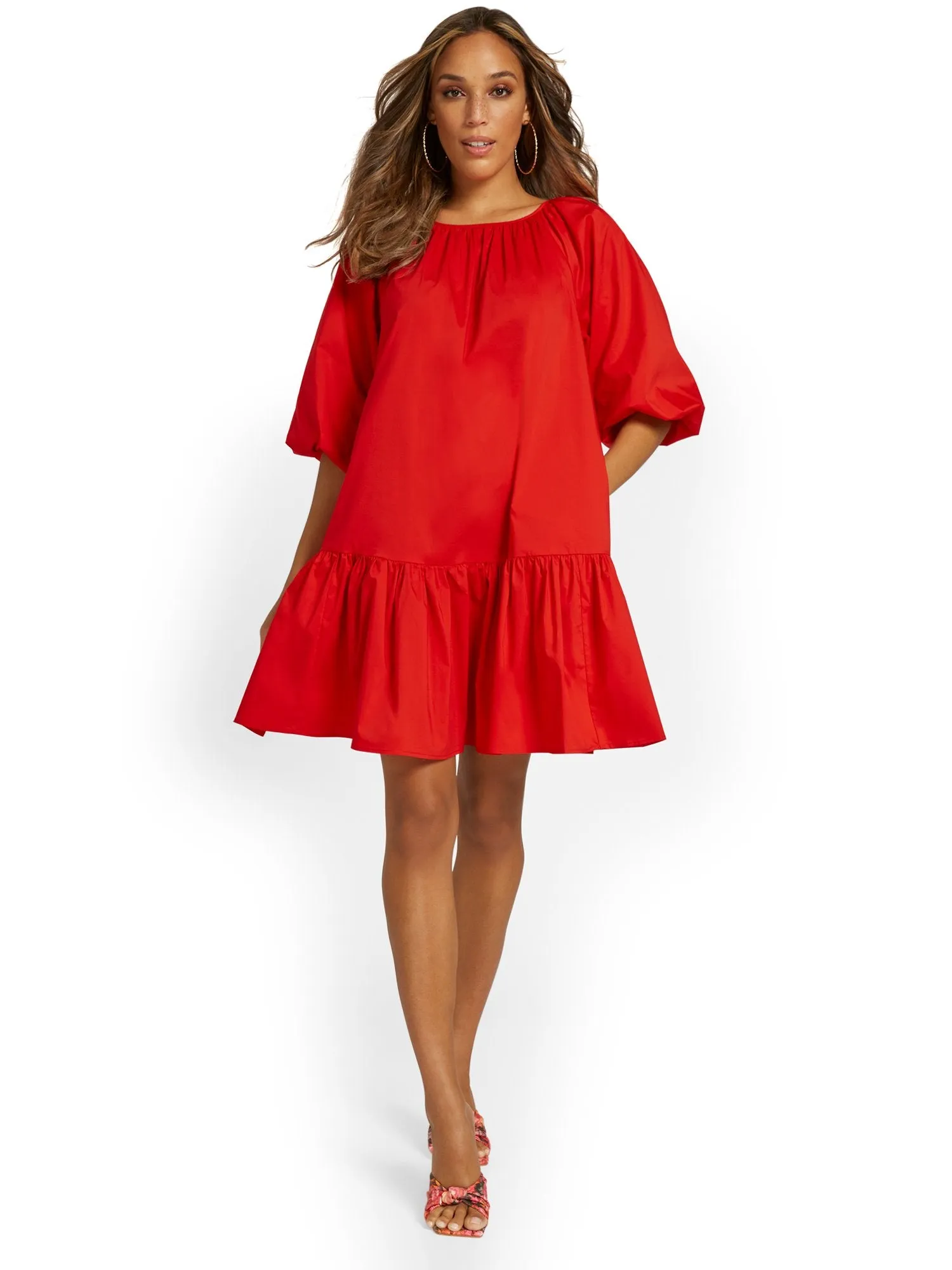 Poplin Shift Dress