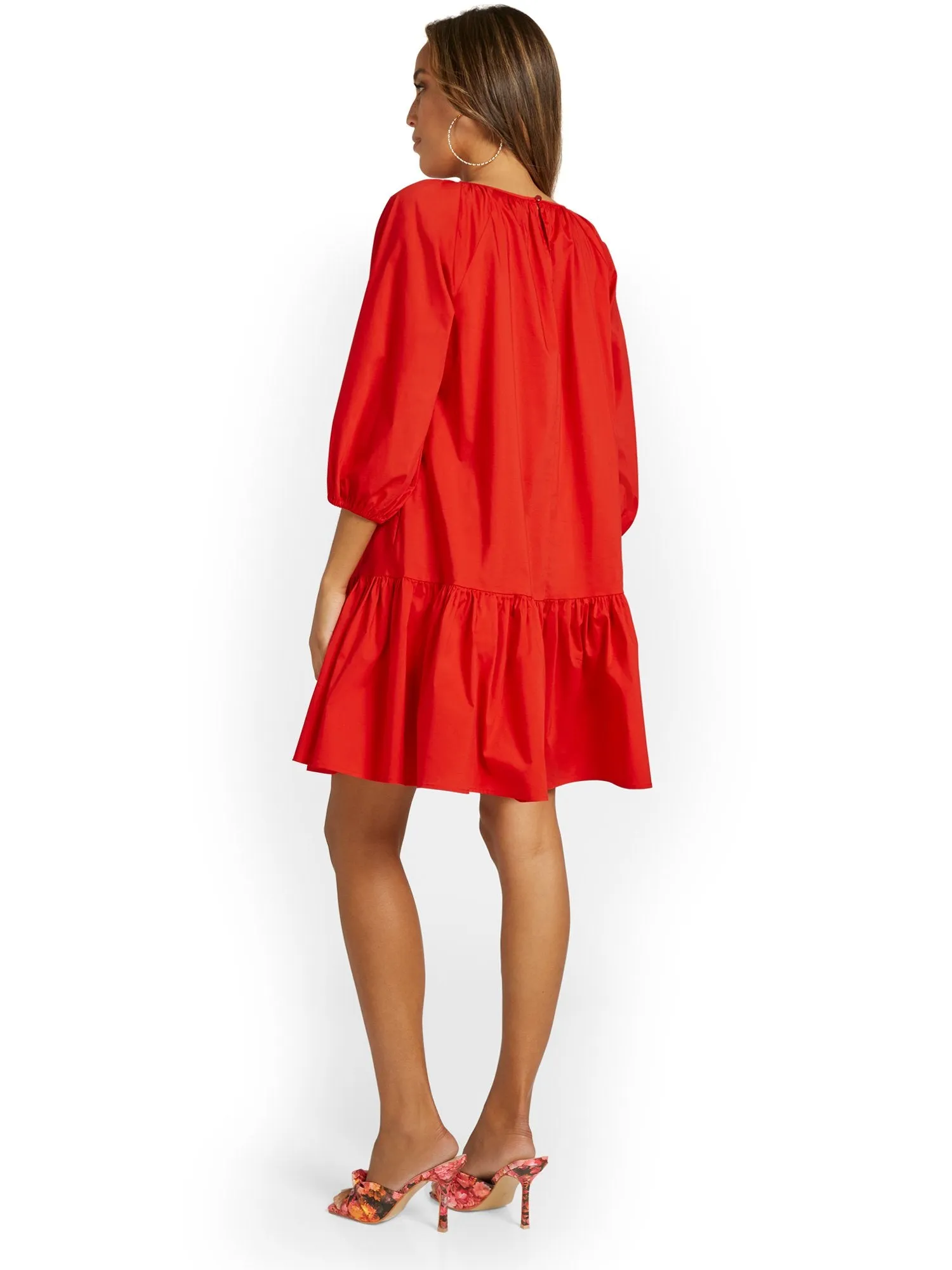 Poplin Shift Dress