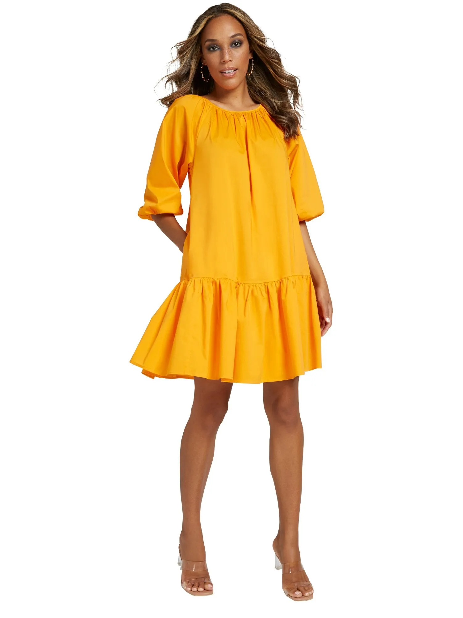 Poplin Shift Dress