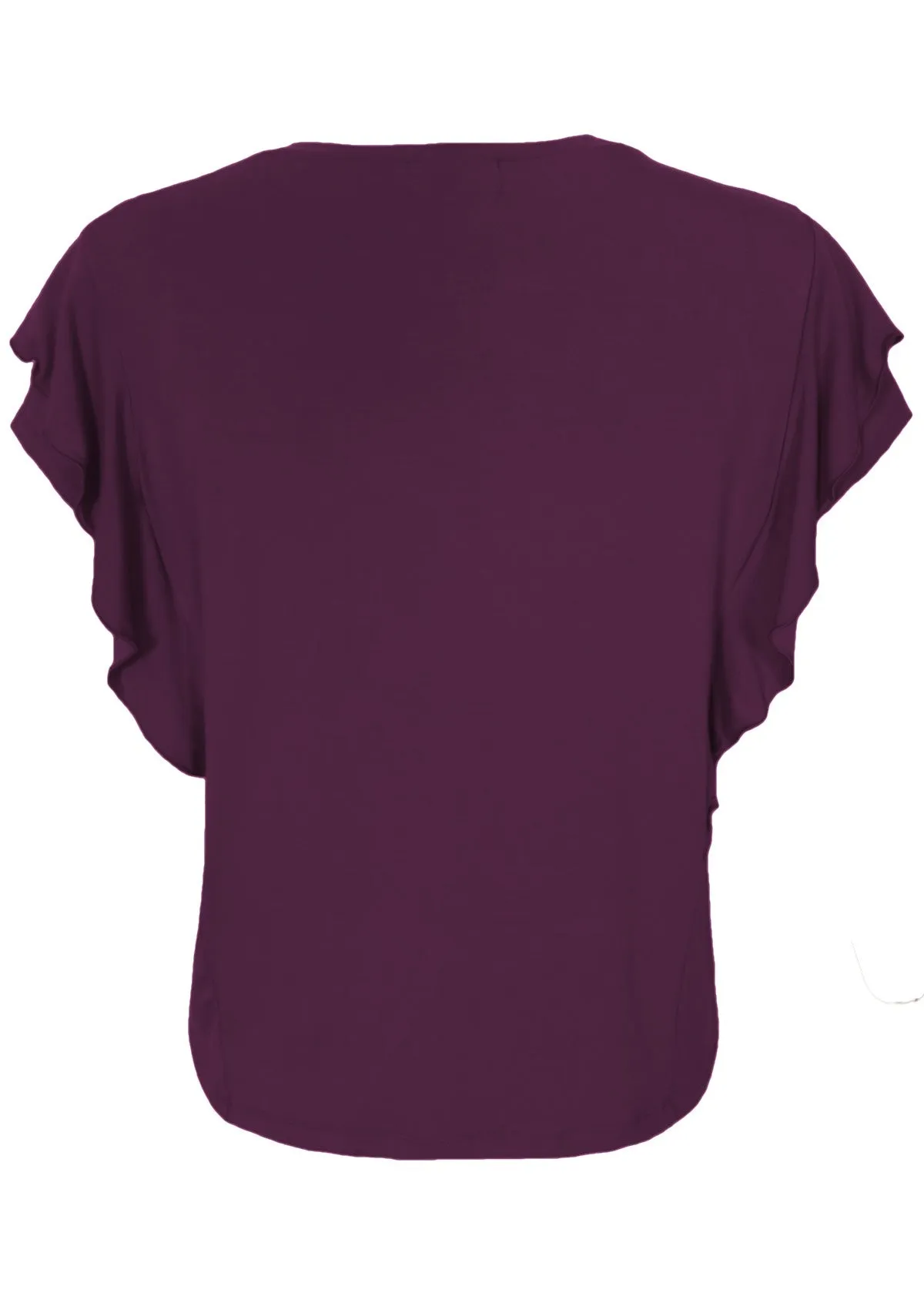 Ruffle Tee Dark Purple