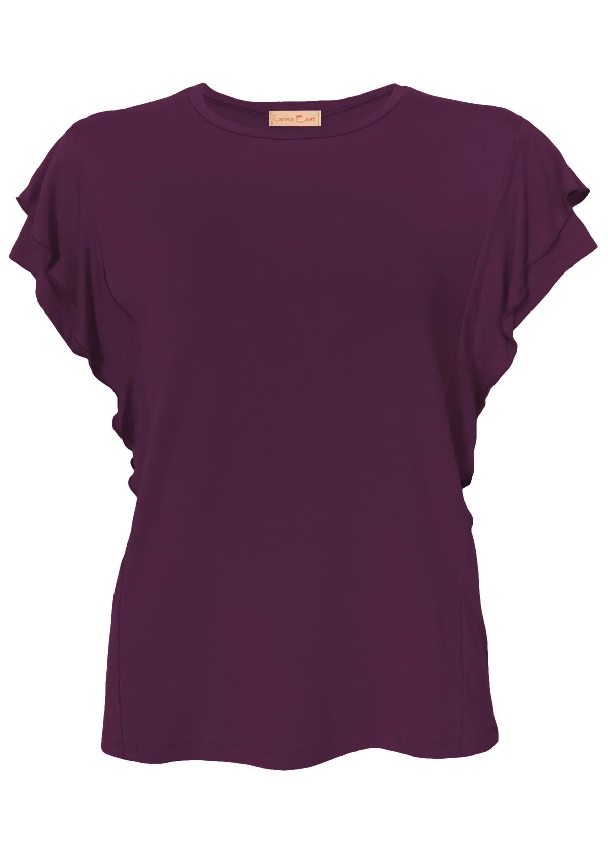 Ruffle Tee Dark Purple