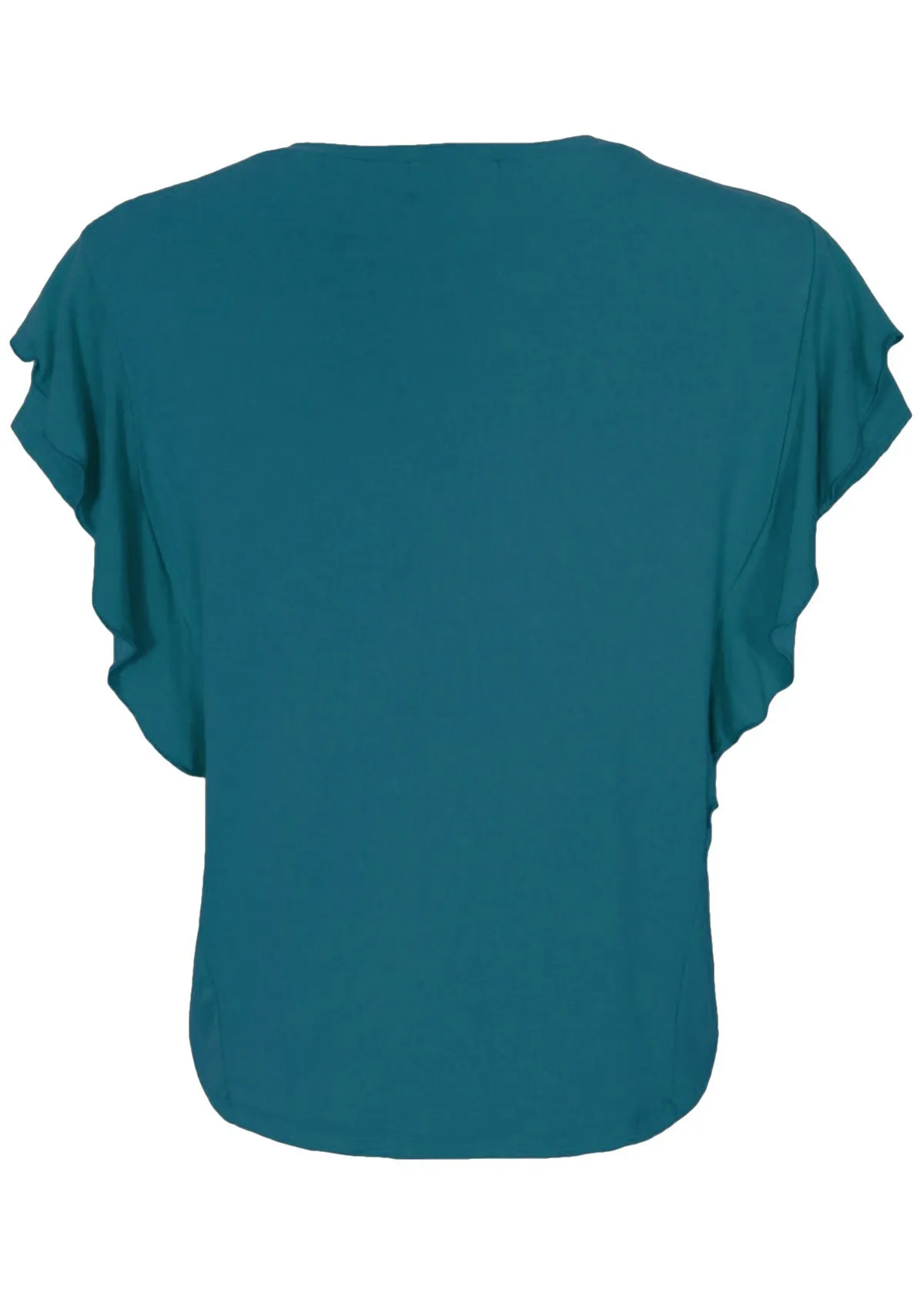 Ruffle Tee Teal