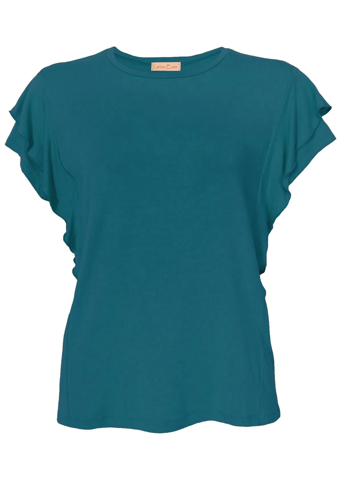 Ruffle Tee Teal