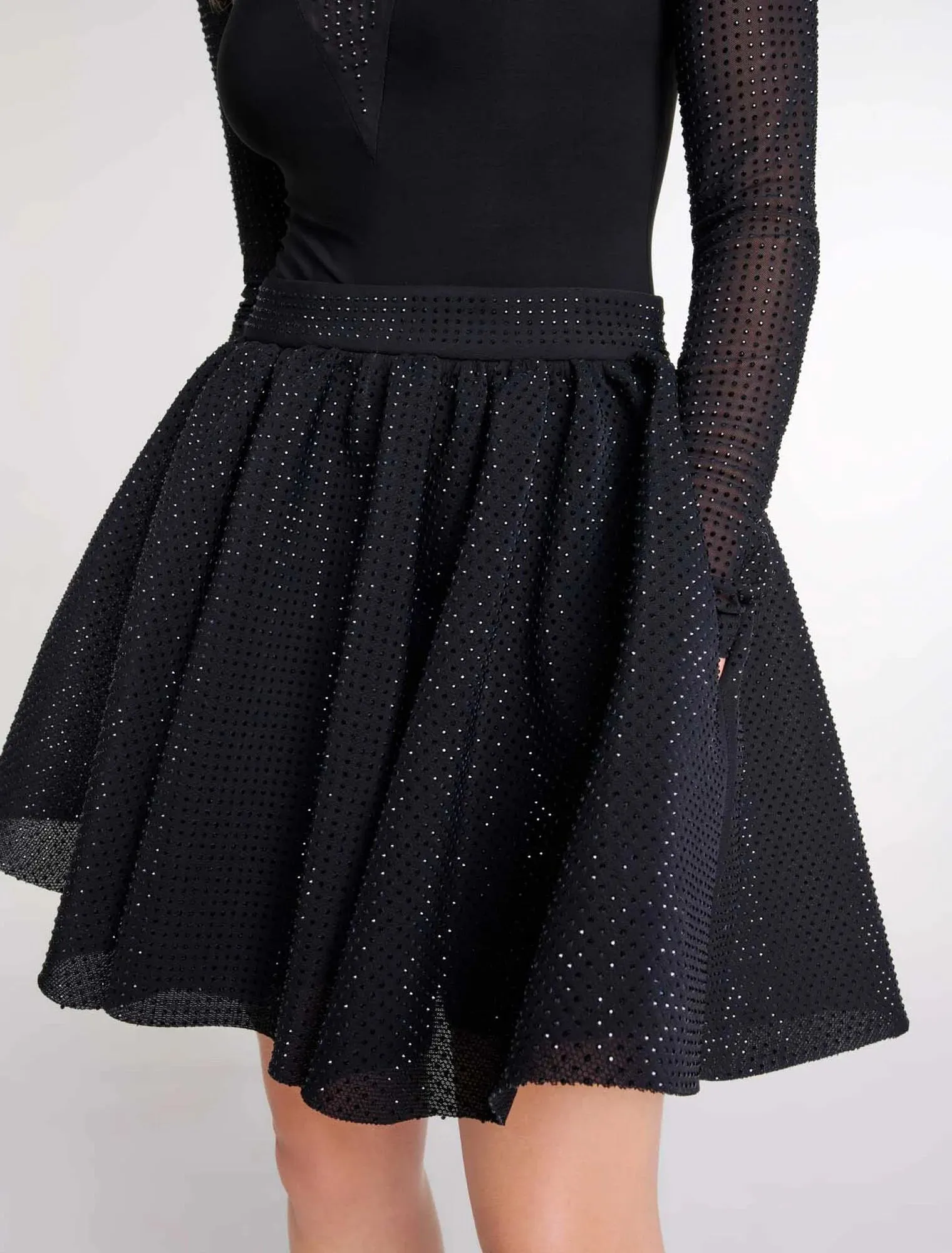 Short Full Rhinestone Skirt