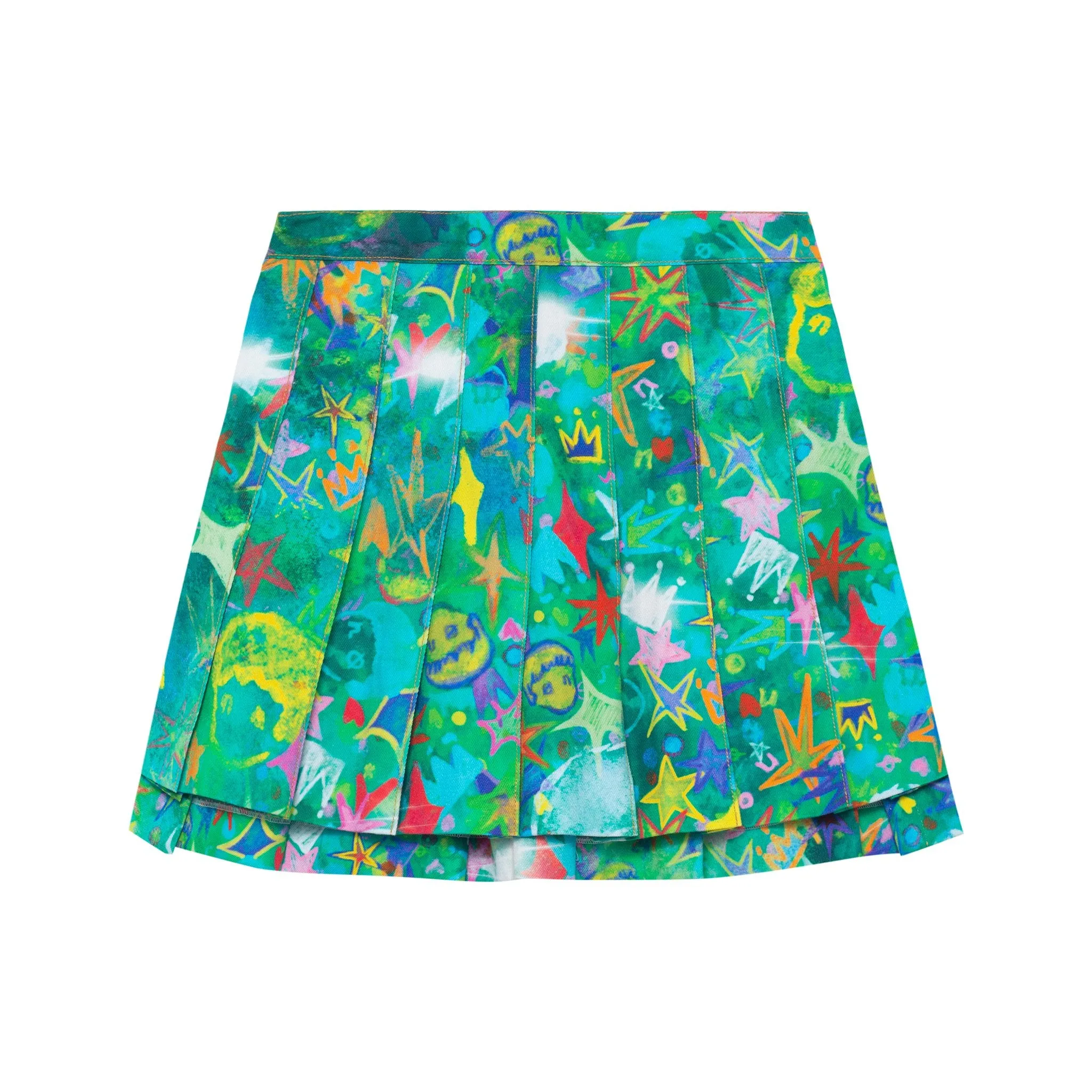 Star Baby Head Full Print Short Skirt