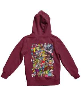 Top Notchy Saturday Morning Cartoons Back Printed Hoodie