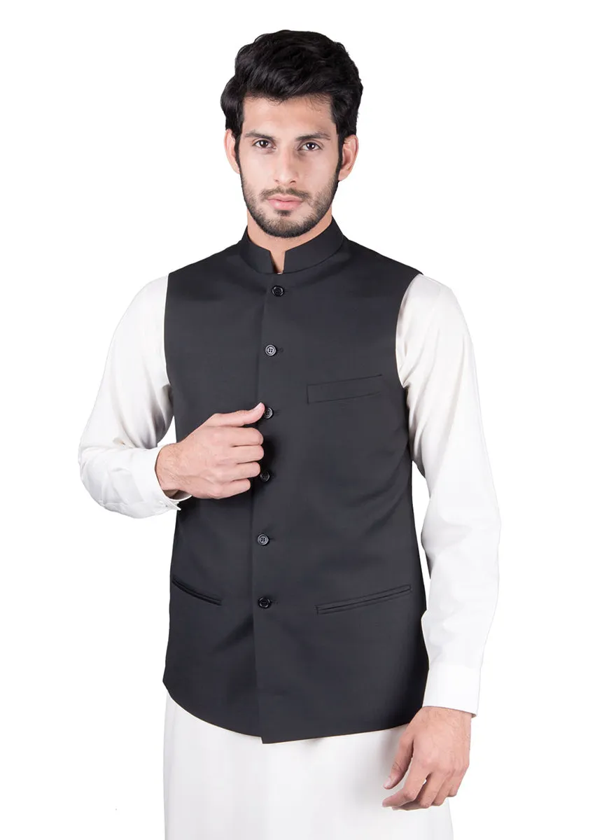 Waist Coat - Tropical Exclusive Black Plain