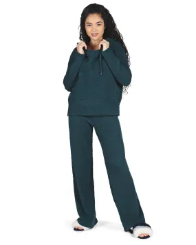 Women's Soft Touch Cozy Knit Drawstring Long Sleeve Hoodie